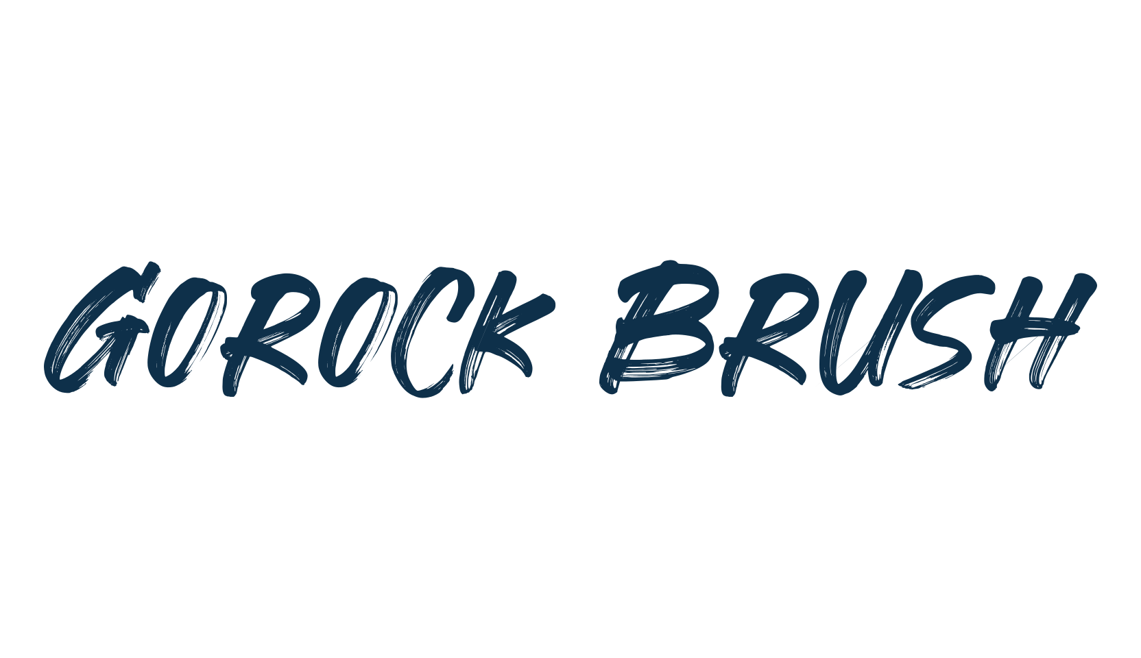 Gorock Brush, brush font preview