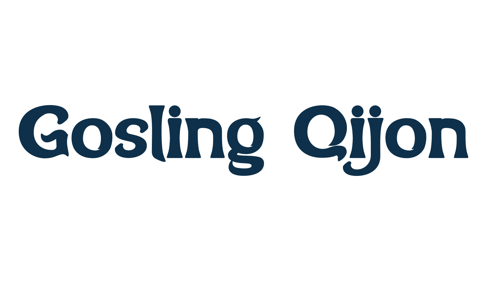 Gosling Qijon, retro font preview