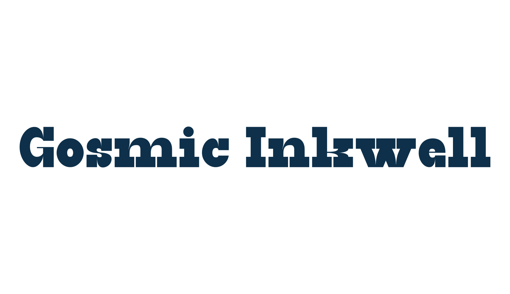 Gosmic Inkwell, basic serif font preview