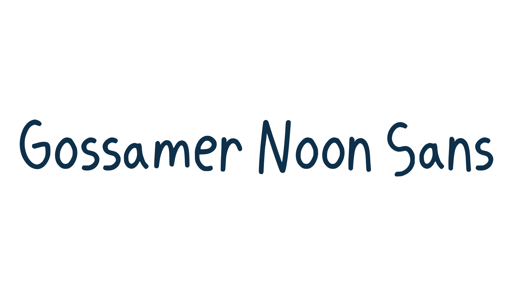 Gossamer Noon Sans, script handwritten fancy decorative calligraphy font preview