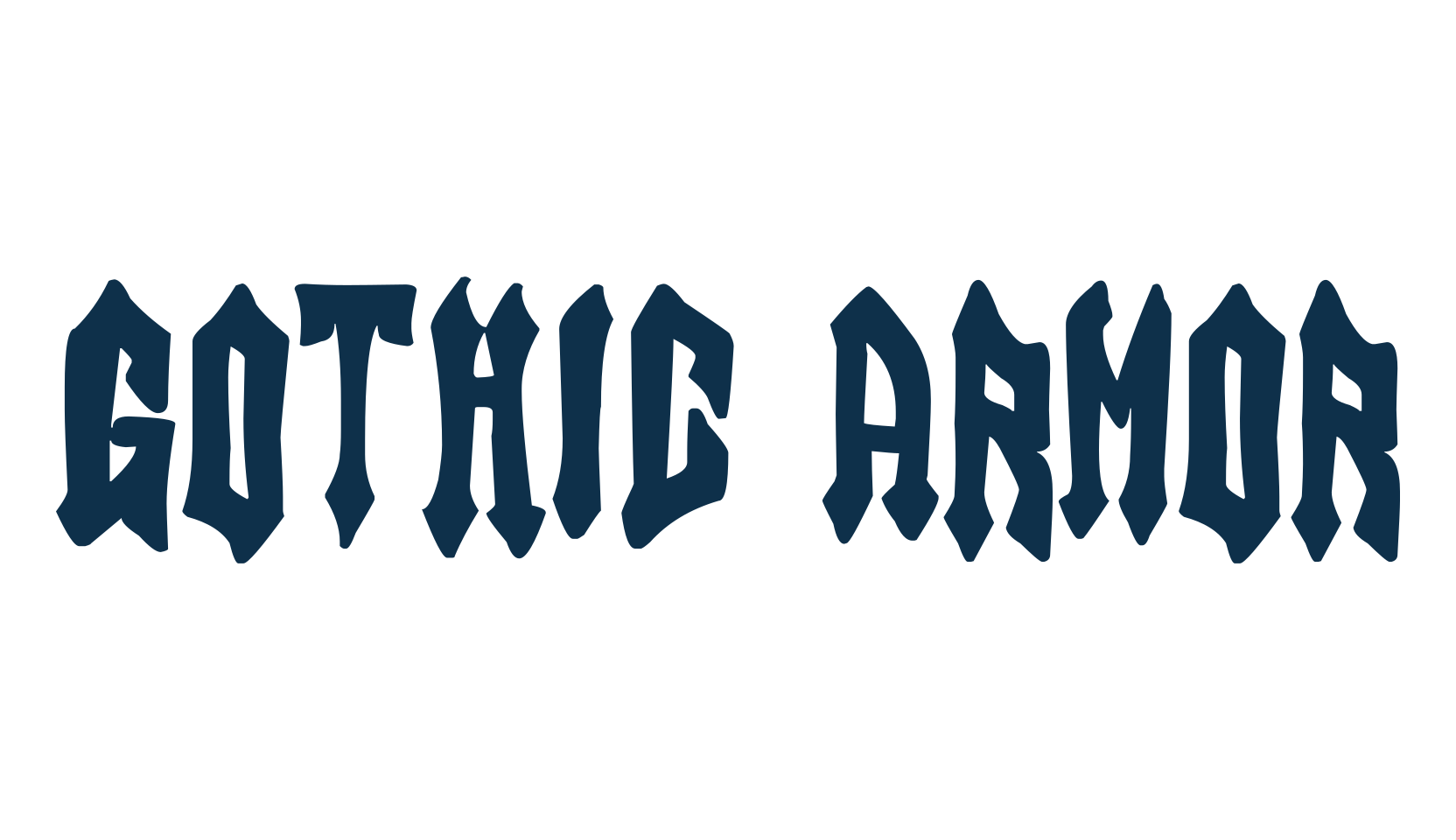 Gothic Armor, modern font preview