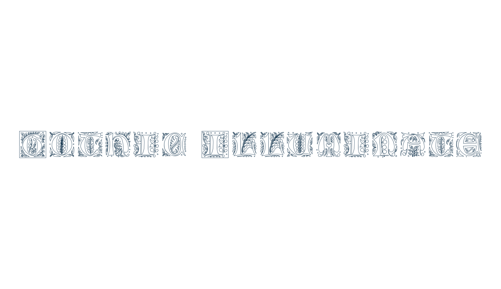 Gothic Illuminate, initials font preview