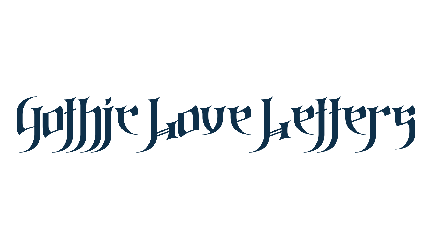 Gothic Love Letters, gothic modern font preview
