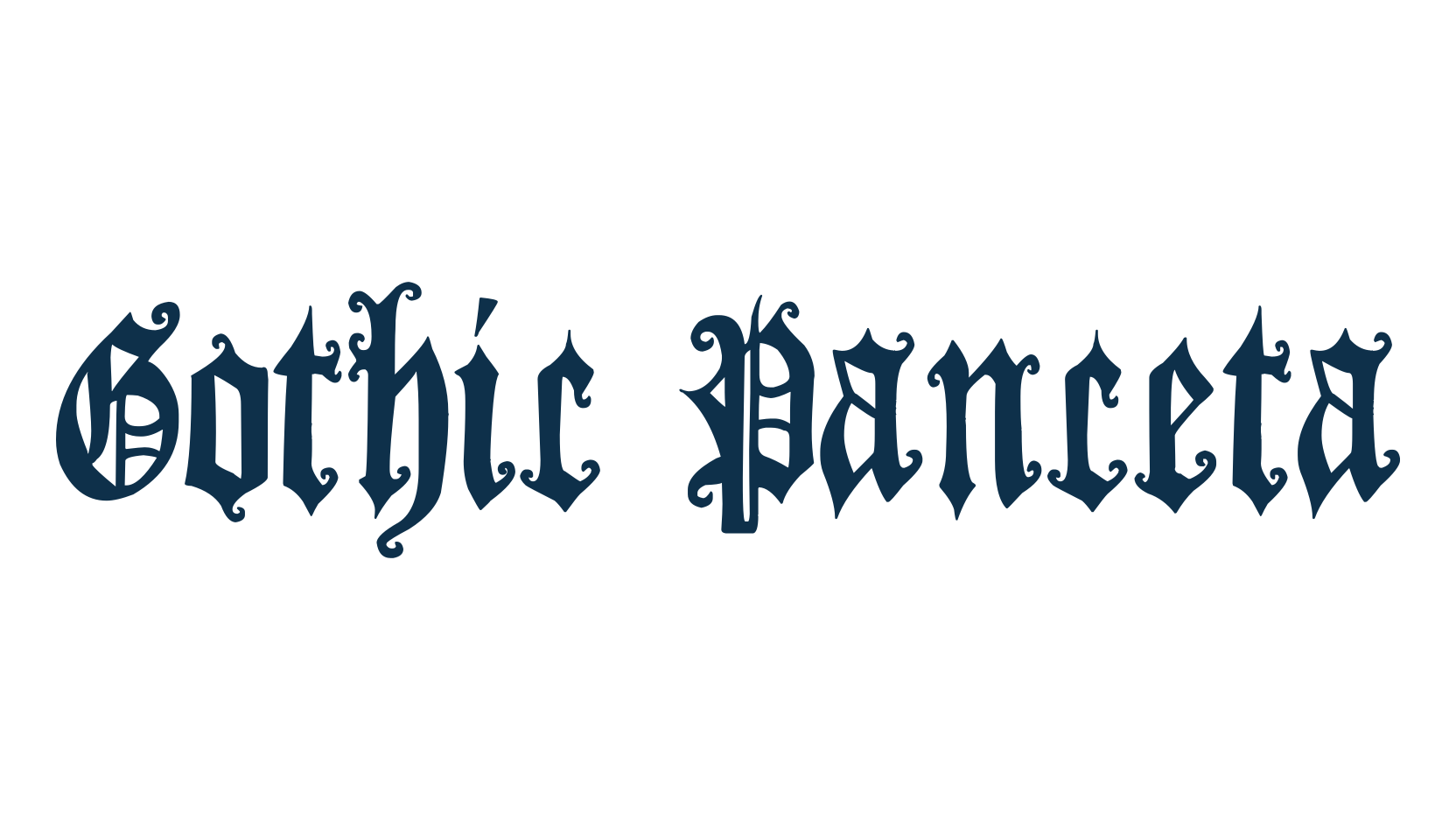 Gothic Panceta, medieval font preview
