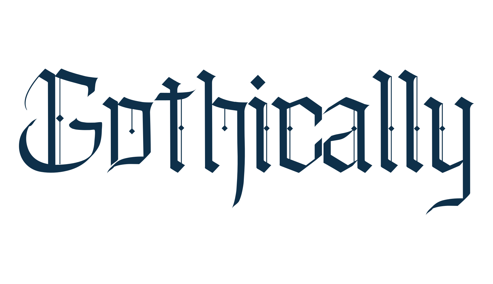 Gothically, modern font preview