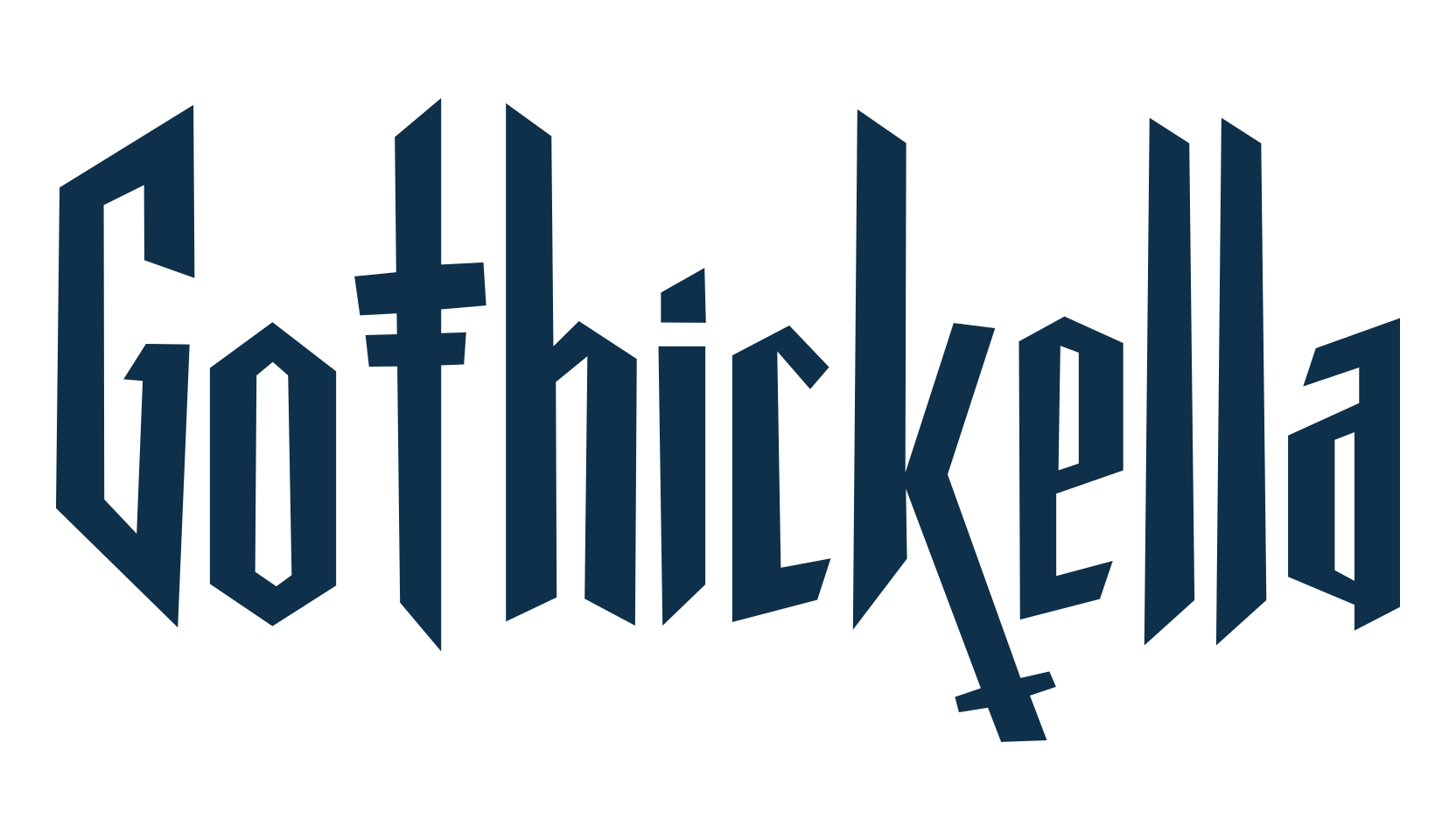 Gothickella, modern font preview