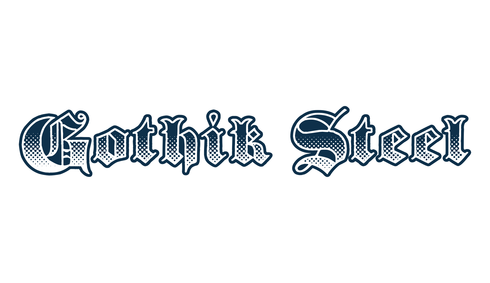 Gothik Steel, gothic modern font preview
