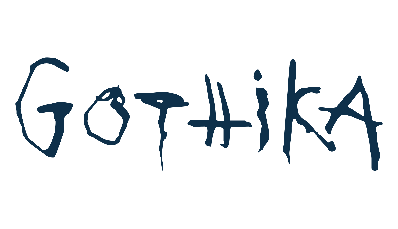 Gothika, trash font preview