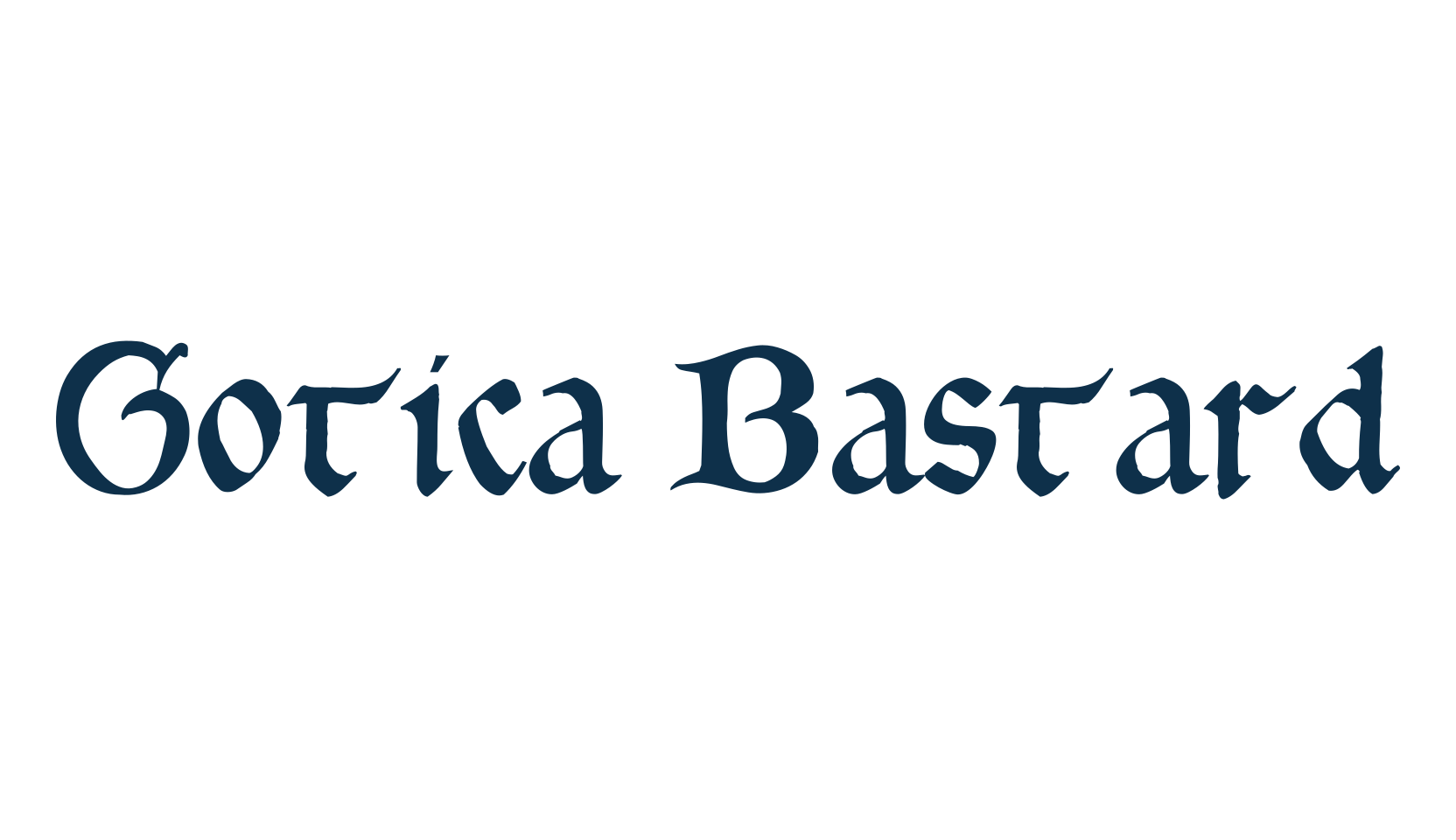 Gotica Bastard, fancy various gothic font preview