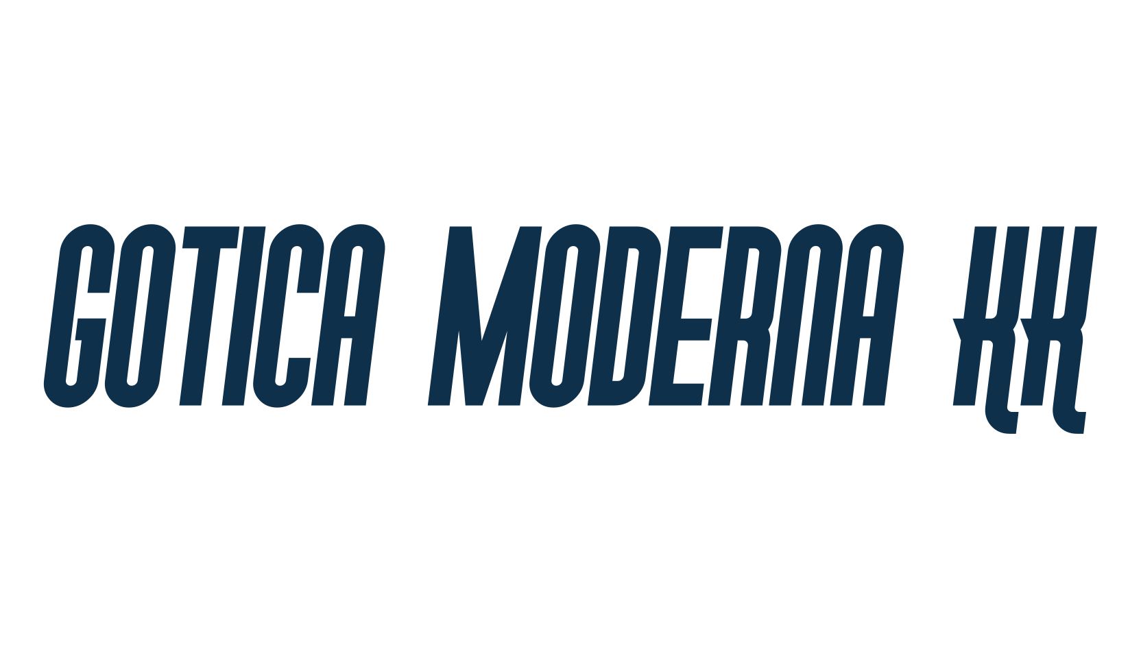 Gotica Moderna KK, basic sans serif font preview
