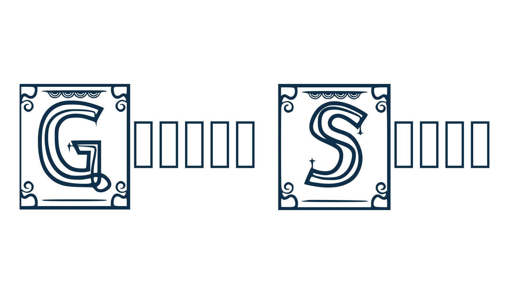 Gotico Suave, initials font preview