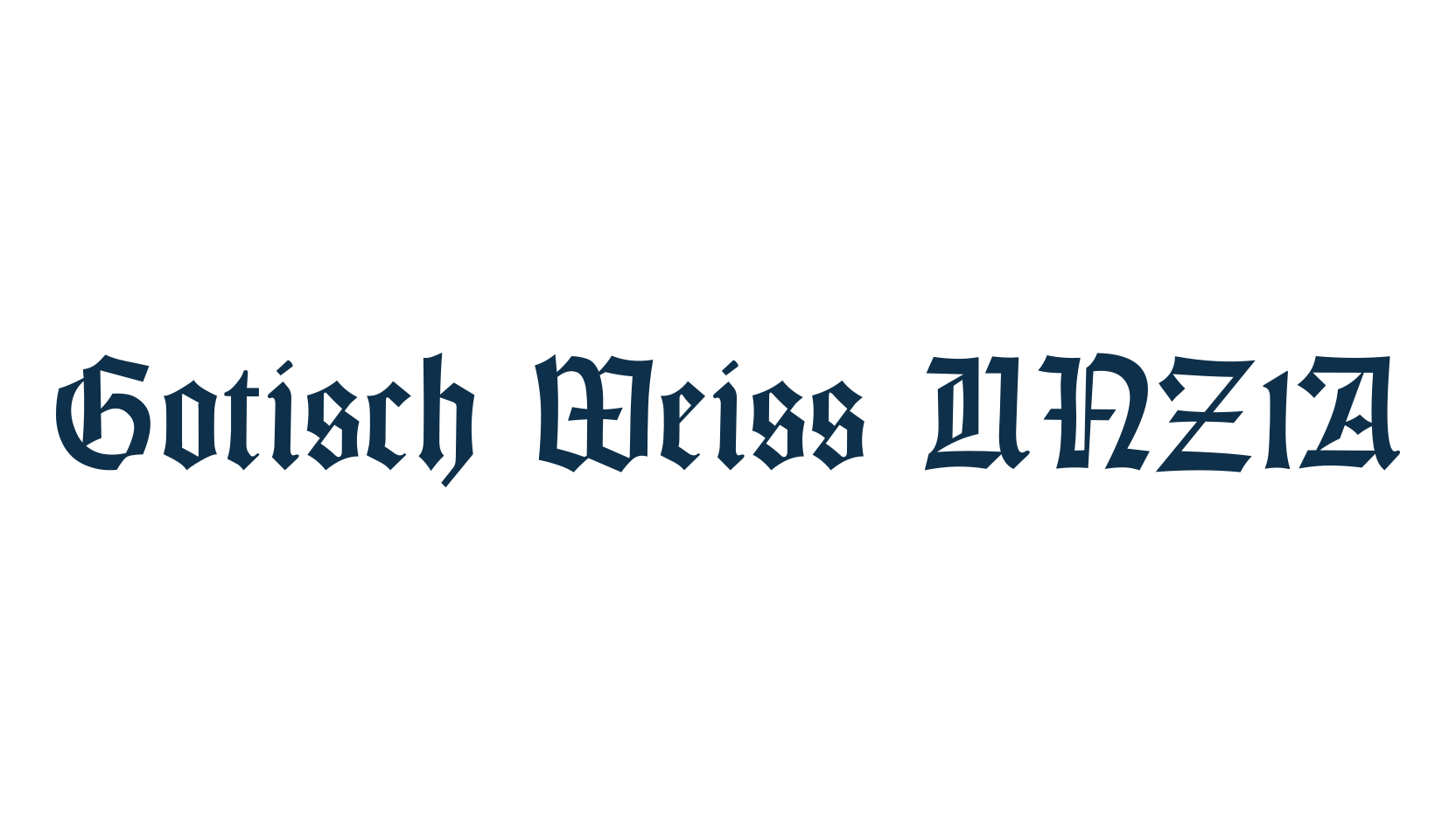 Gotisch Weiss UNZ1A, medieval font preview