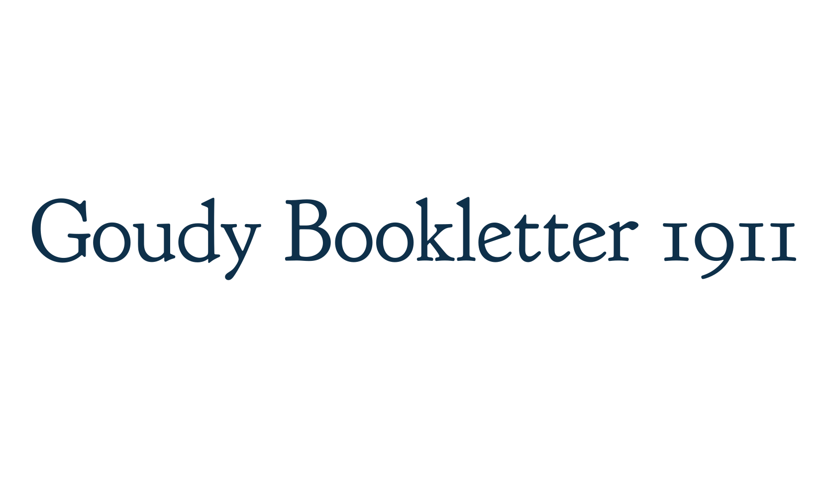Goudy Bookletter 1911, basic serif font preview