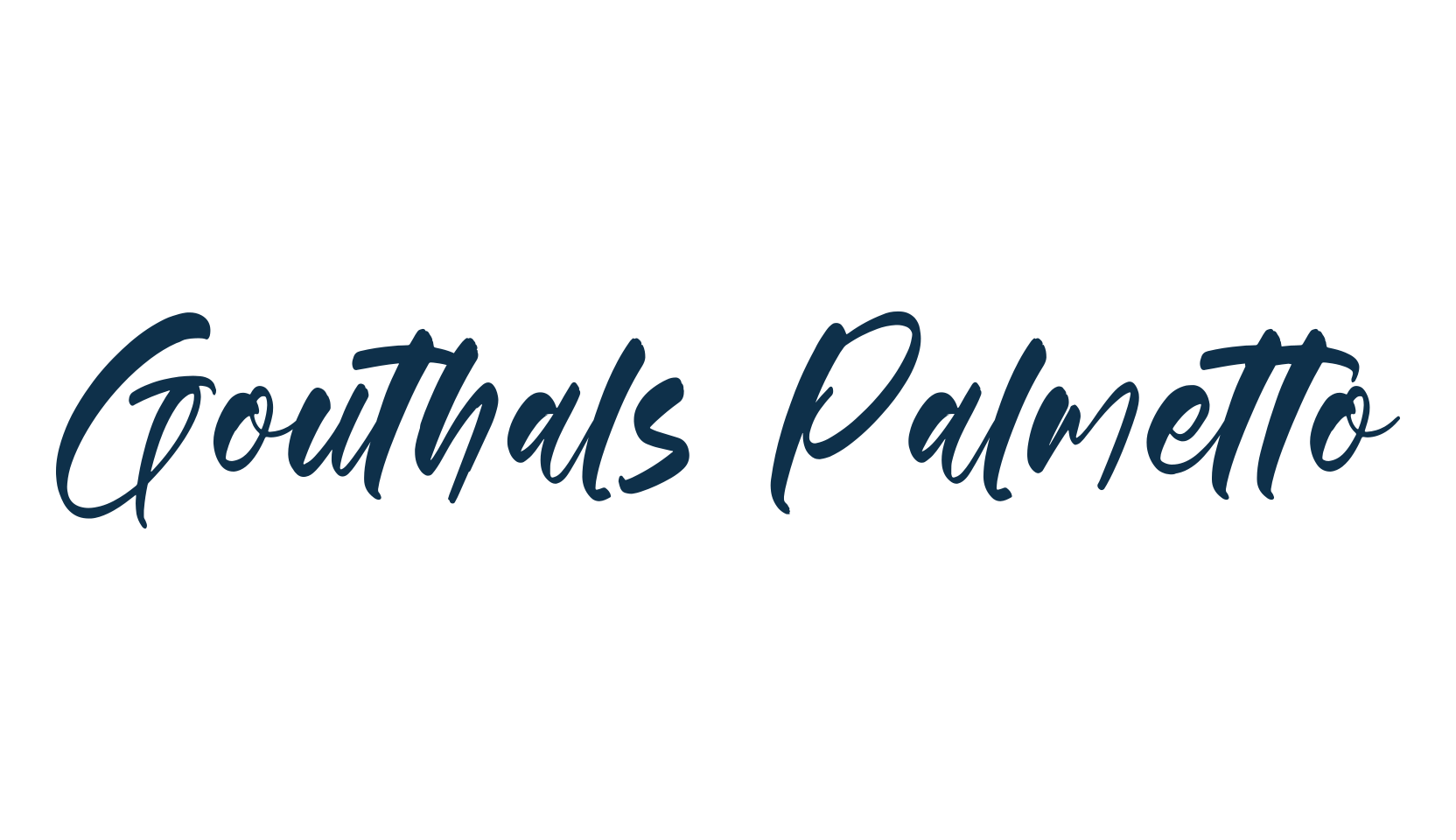 Gouthals Palmetto, handwriting font preview