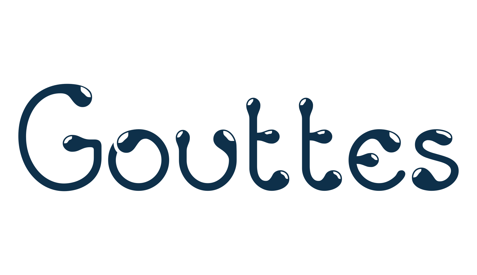 Gouttes, decorative font preview