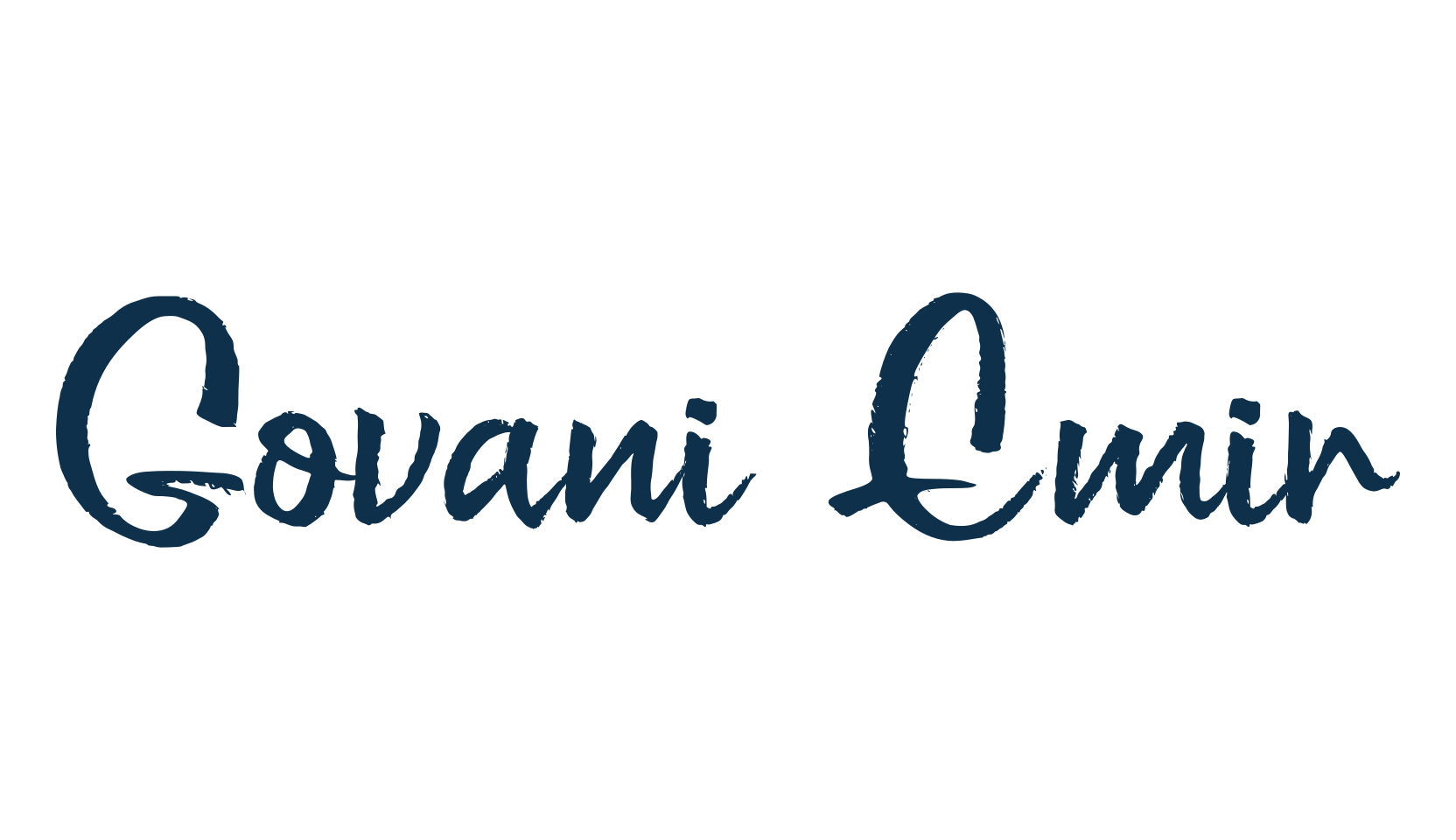 Govani Emir, brush font preview