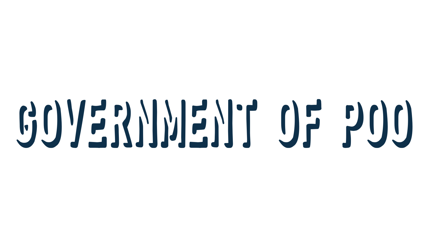 Government of poo, fancy various decorative font preview
