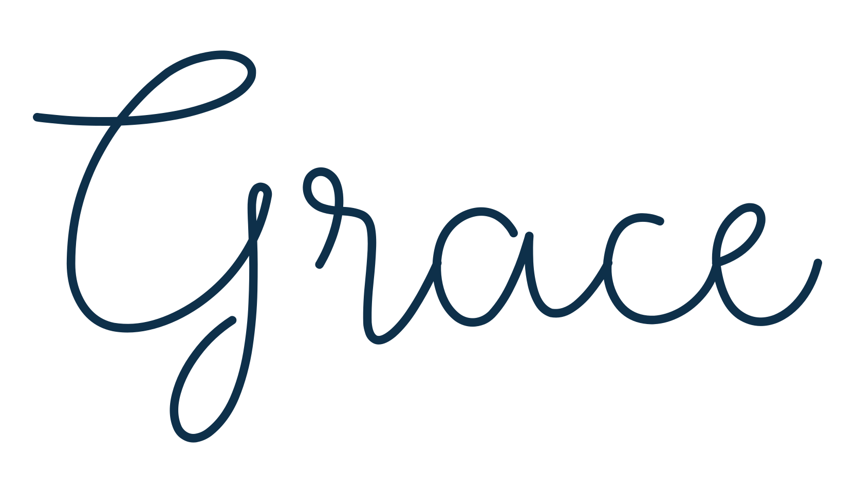 Grace, handwriting font preview