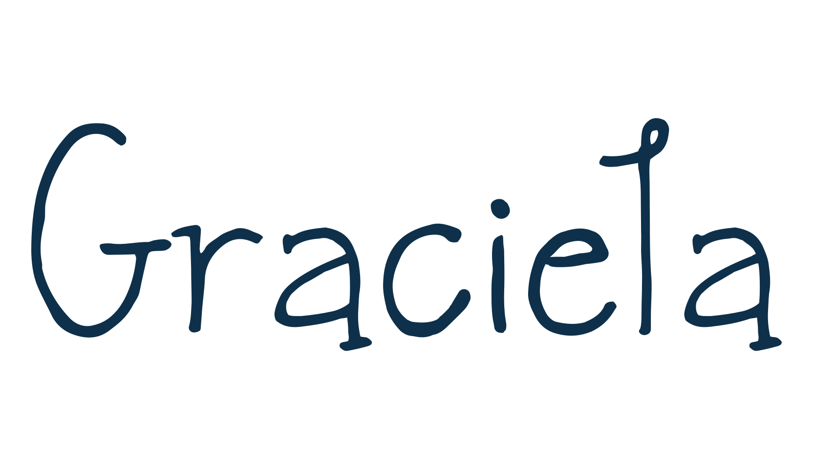Graciela, handwriting font preview