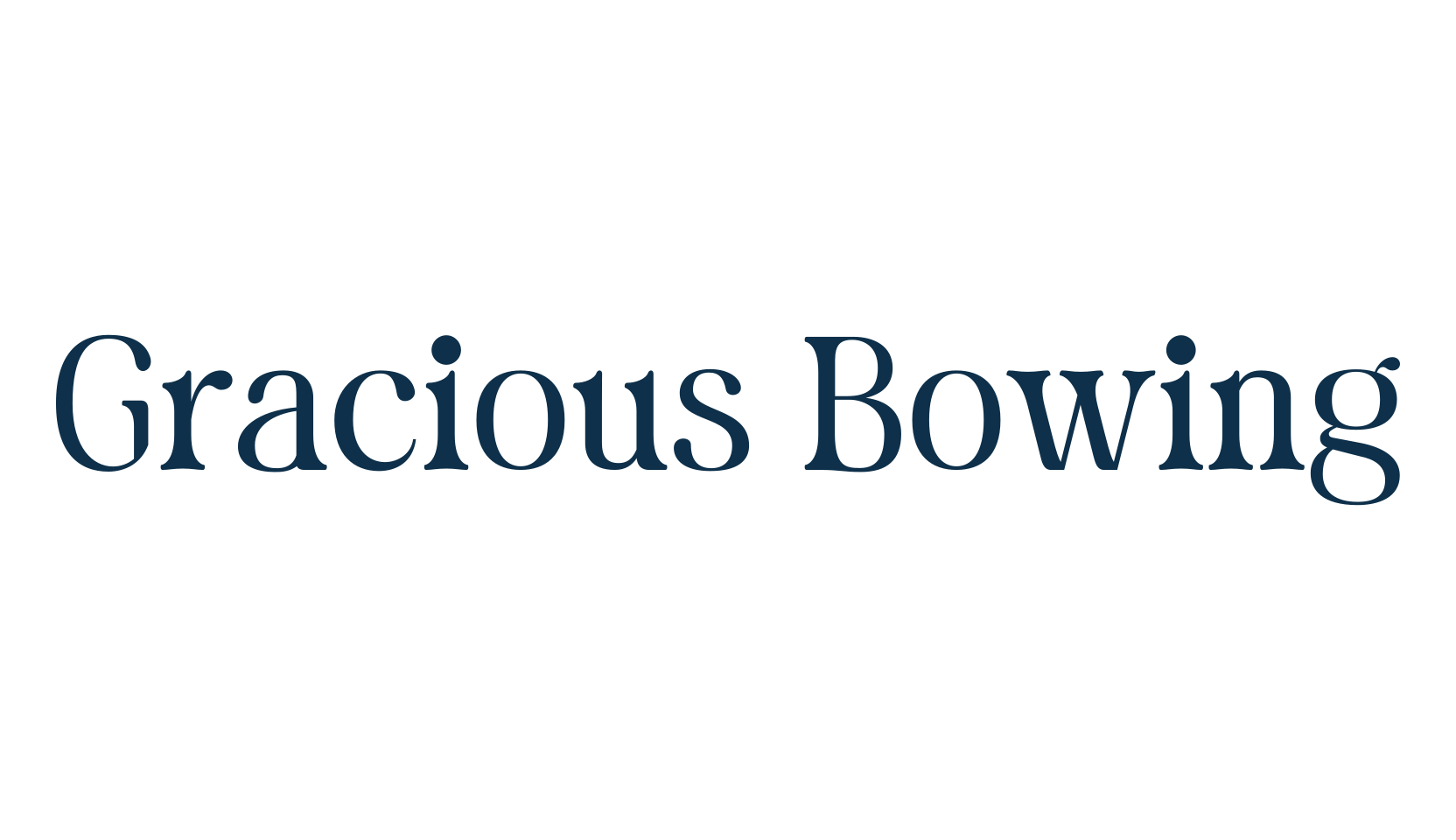 Gracious Bowing, basic serif font preview