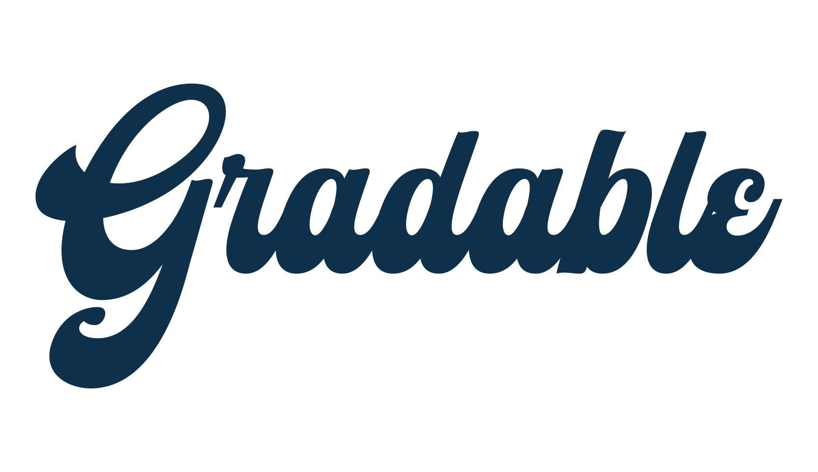 Gradable, old school font preview