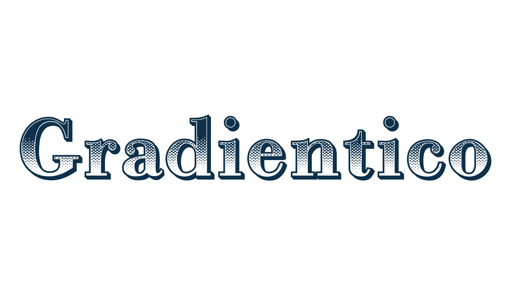 Gradientico, retro font preview