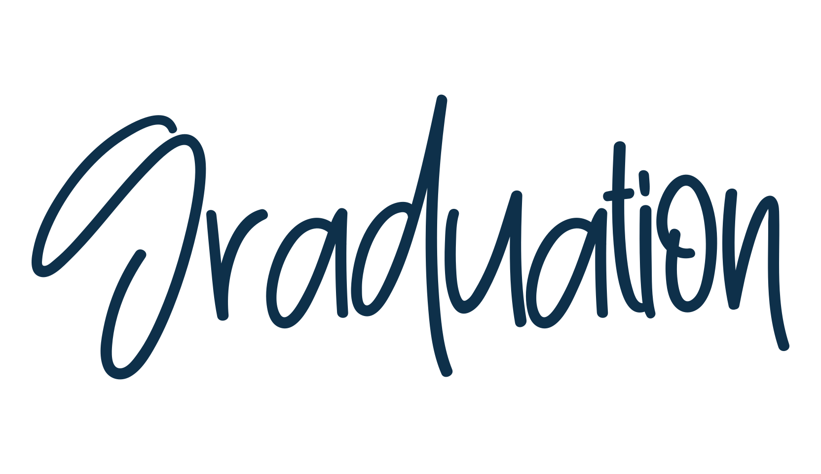 Graduation, handwriting font preview