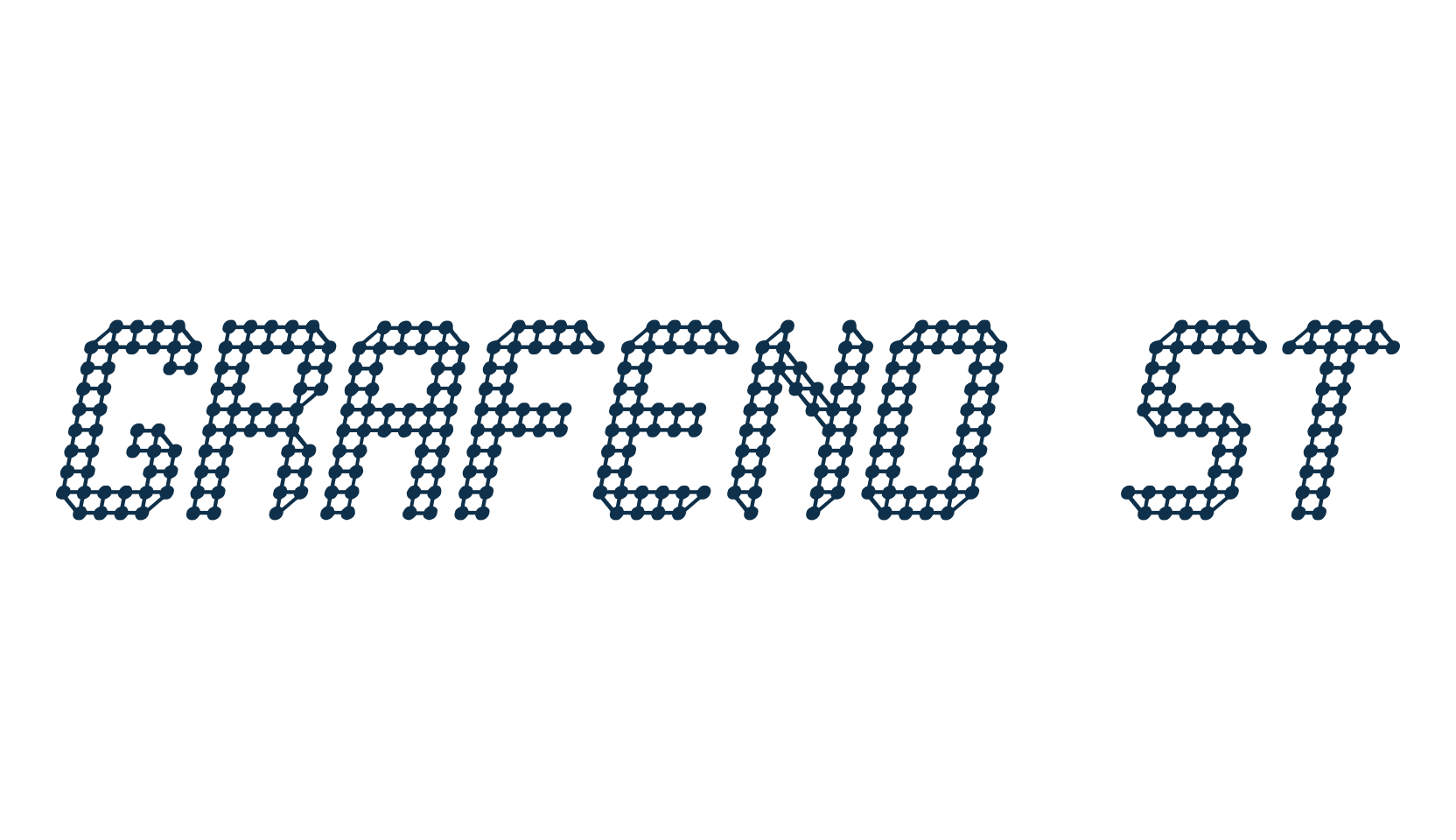 Grafeno St, fancy various techno sci-fi font preview