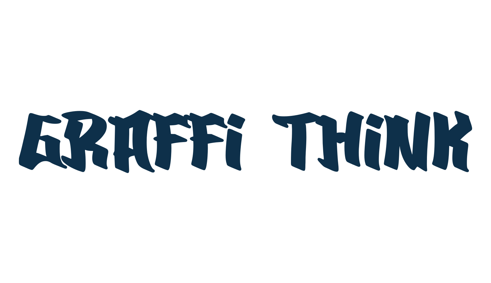 Graffi Think, script graffiti fancy decorative calligraphy font preview