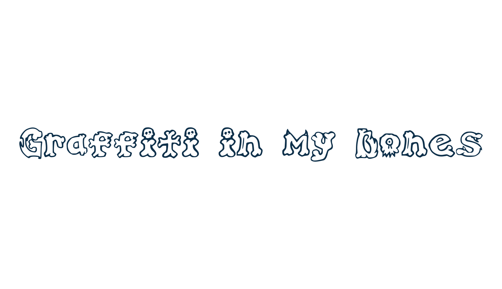 Graffiti in my Bones, fancy decorative font preview