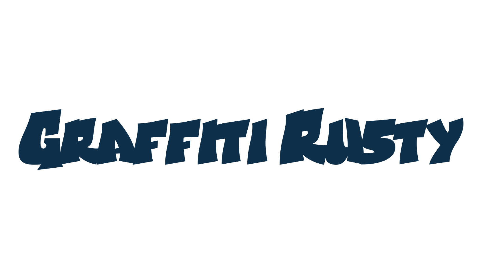 Graffiti Rusty, script graffiti fancy decorative calligraphy font preview
