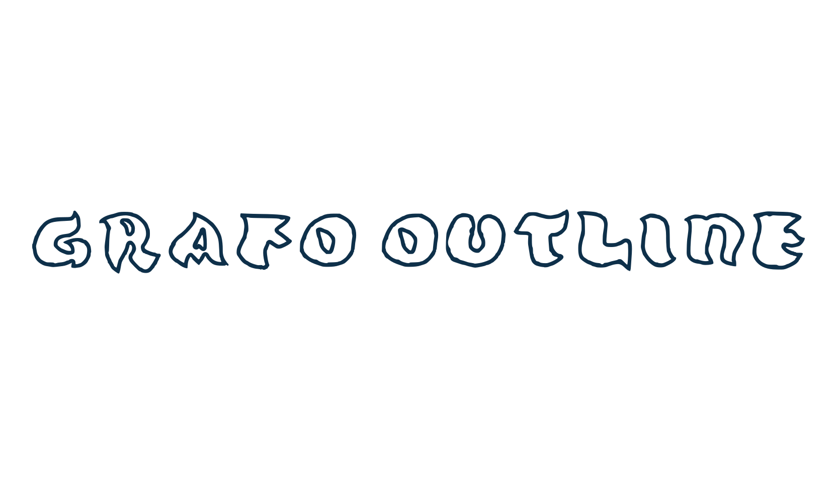 Grafo outline, script graffiti fancy decorative calligraphy font preview