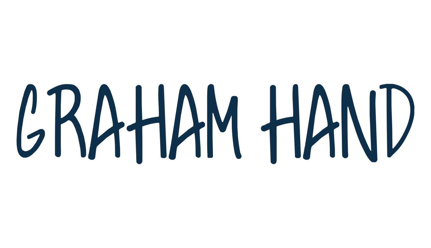 Graham Hand, handwriting font preview
