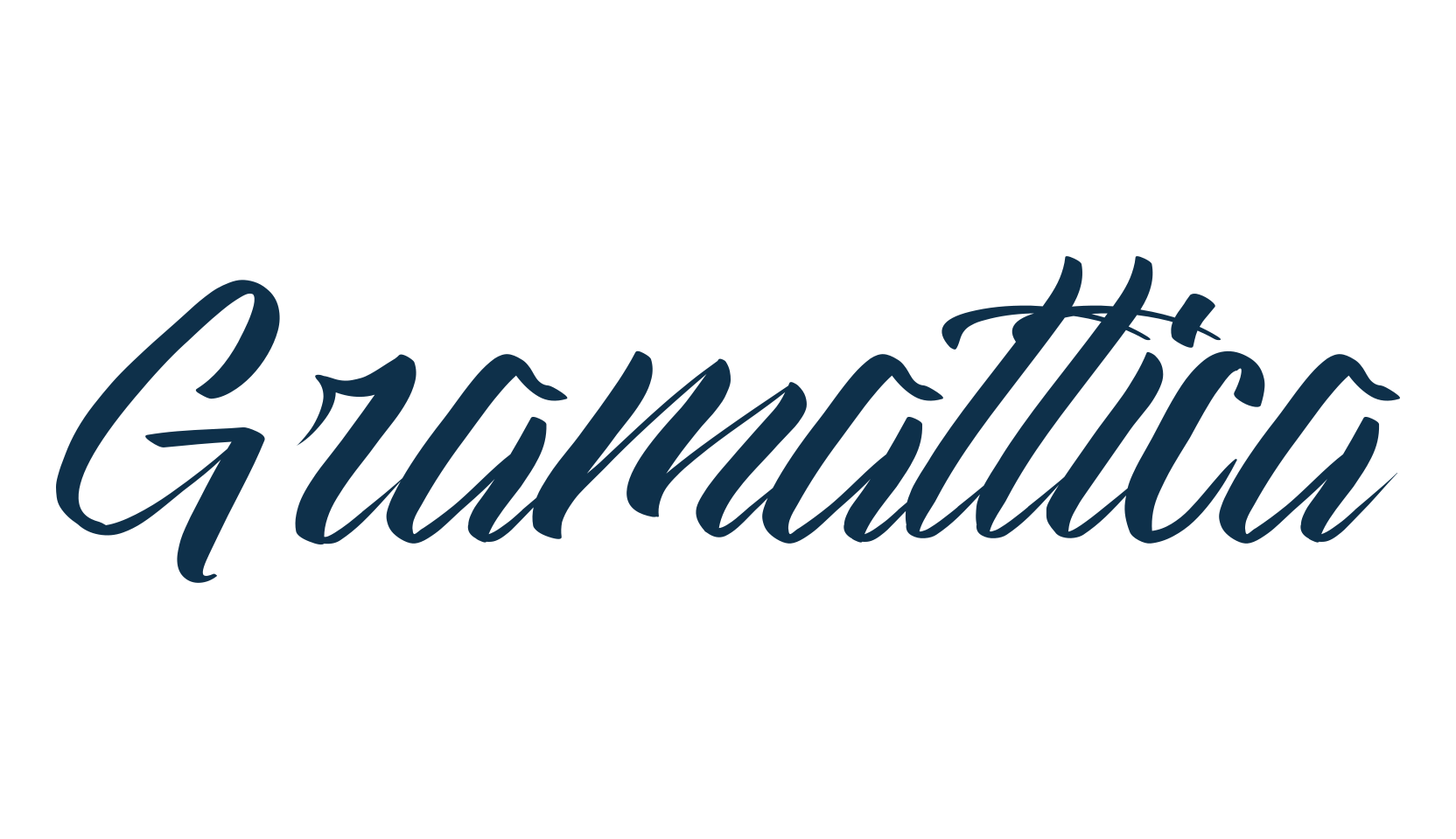 Gramattica, calligraphy font preview