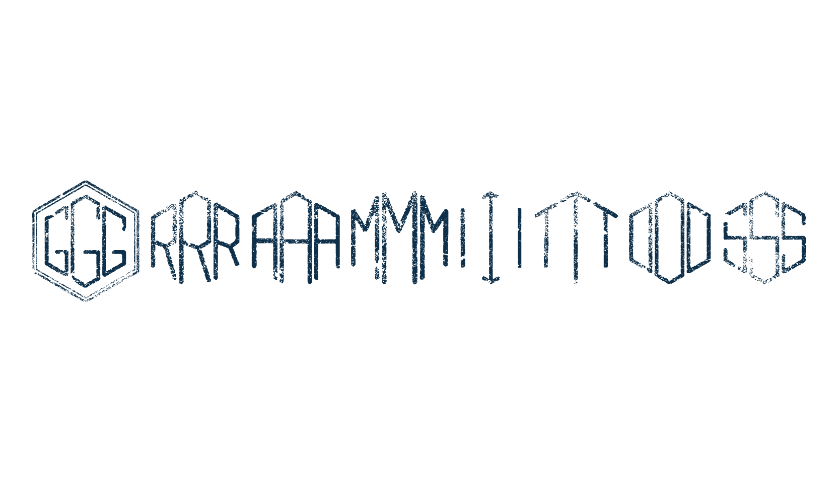 Gramitos, initials font preview