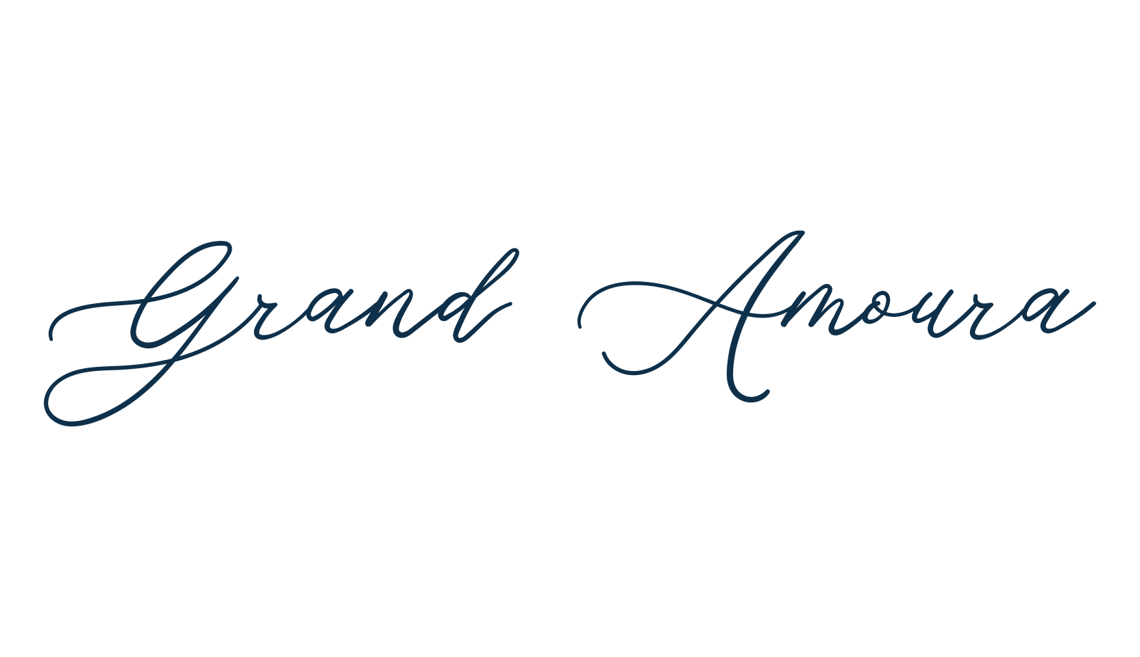 Grand Amoura, script calligraphy fancy decorative font preview
