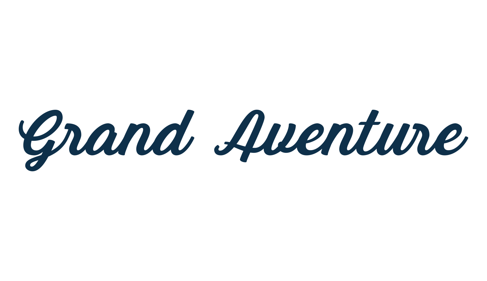 Grand Aventure, fancy various decorative script calligraphy font preview