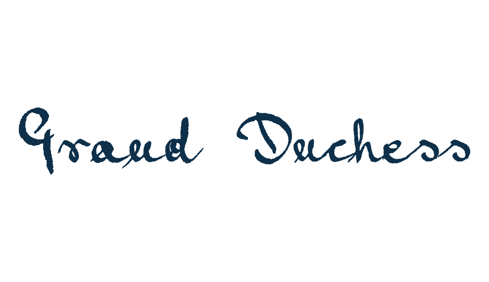 Grand Duchess, script handwritten fancy decorative calligraphy font preview