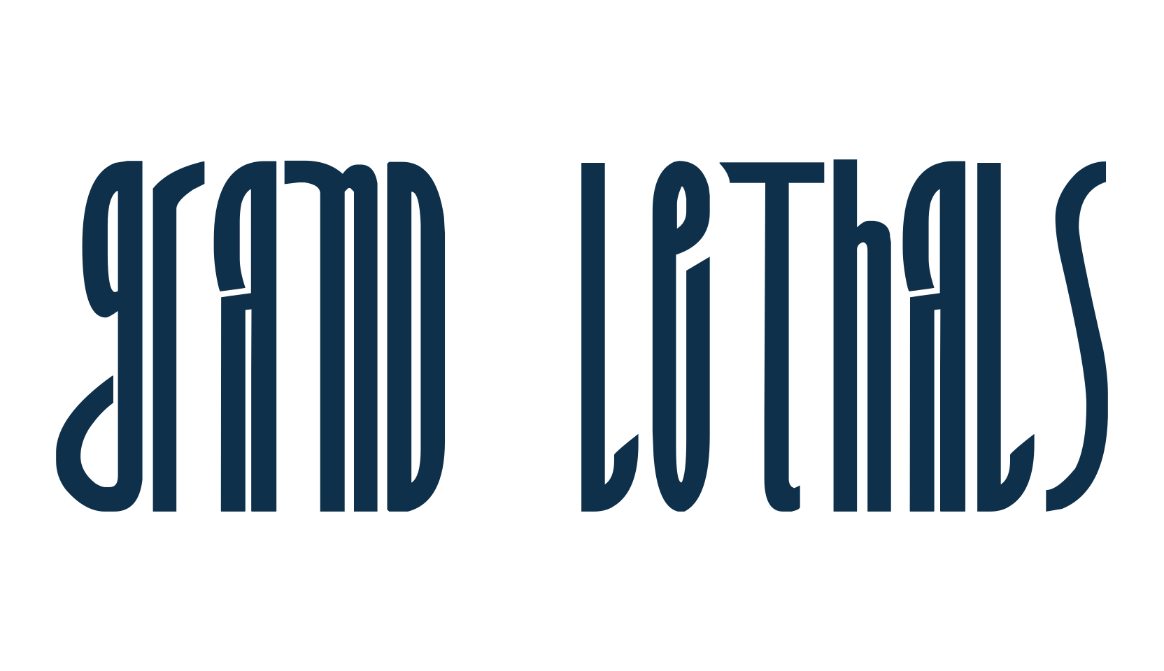 Grand Lethals, fancy various decorative font preview