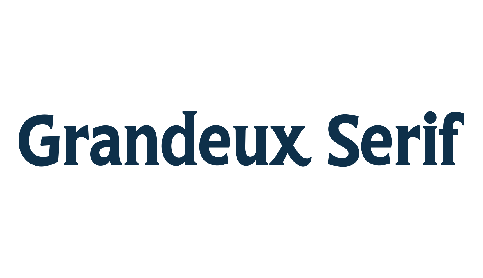 Grandeux Serif, basic serif font preview