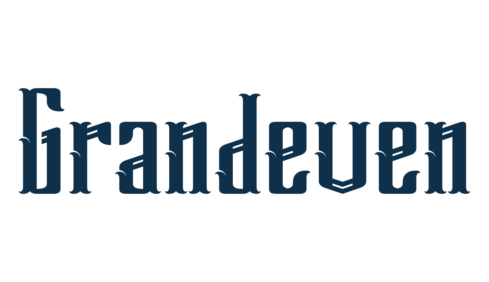 Grandeven, fancy retro decorative font preview