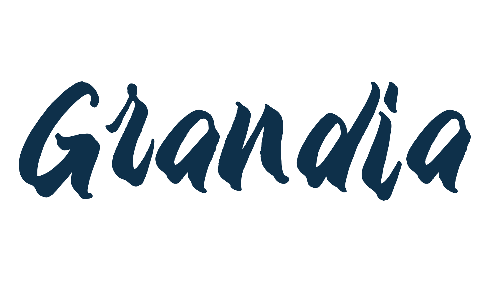 Grandia, brush font preview