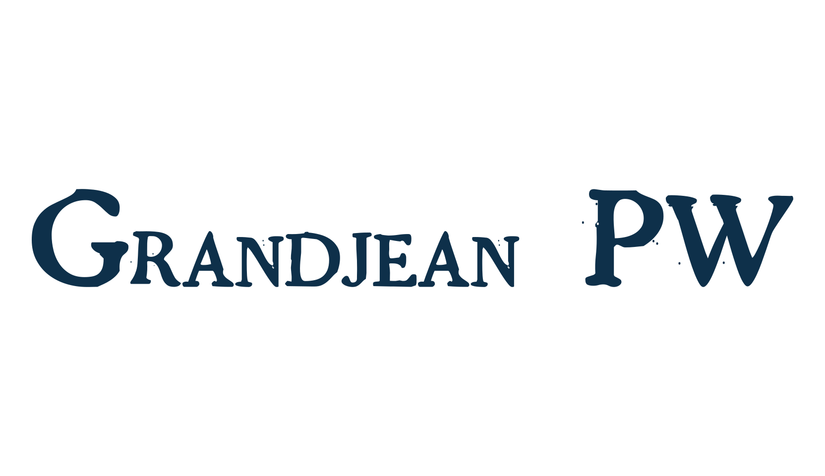 Grandjean PW, fancy eroded decorative font preview
