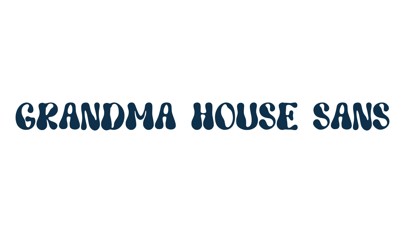 Grandma House Sans, fancy groovy decorative font preview