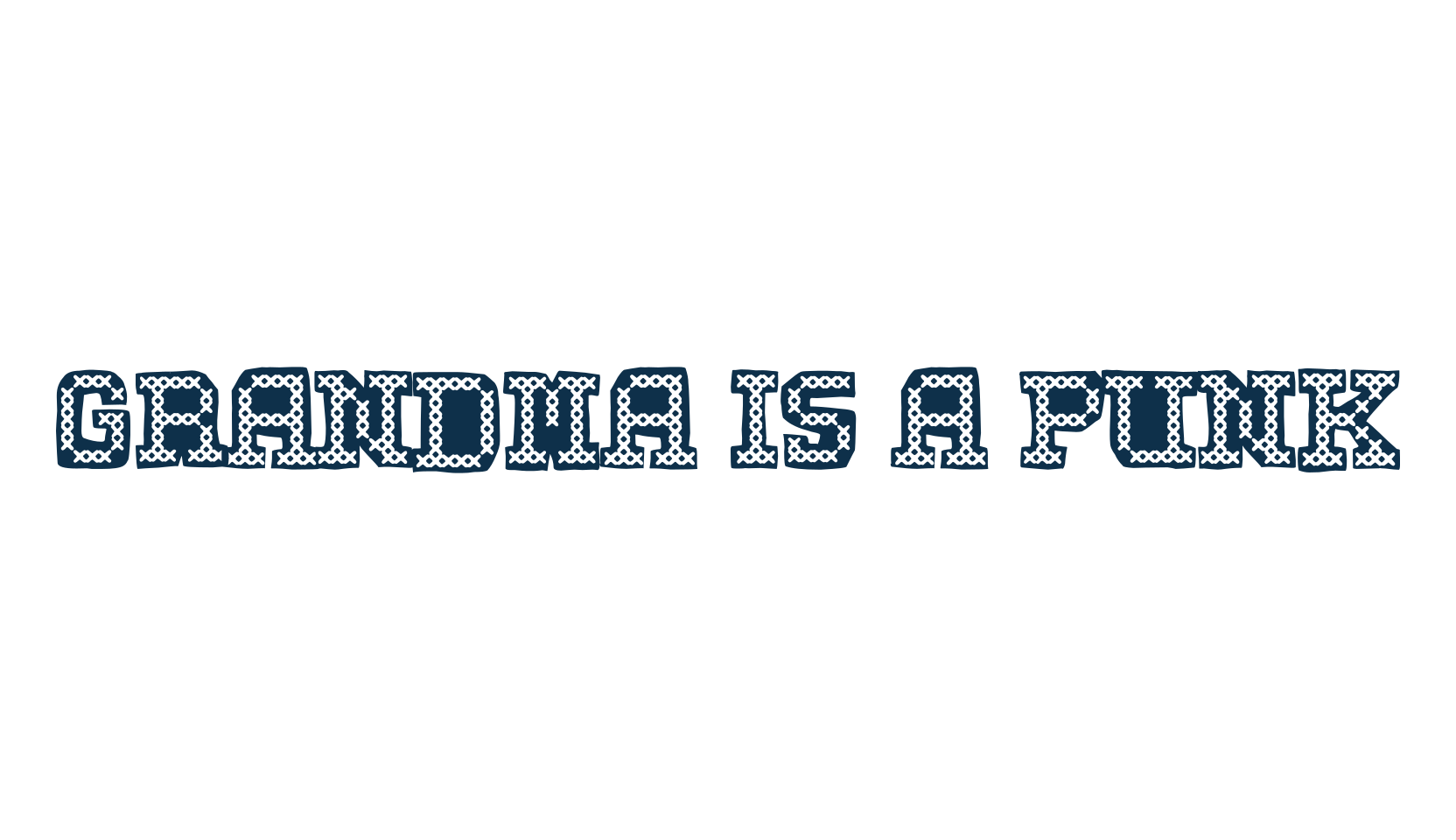 Grandma is a Punk, fancy decorative font preview