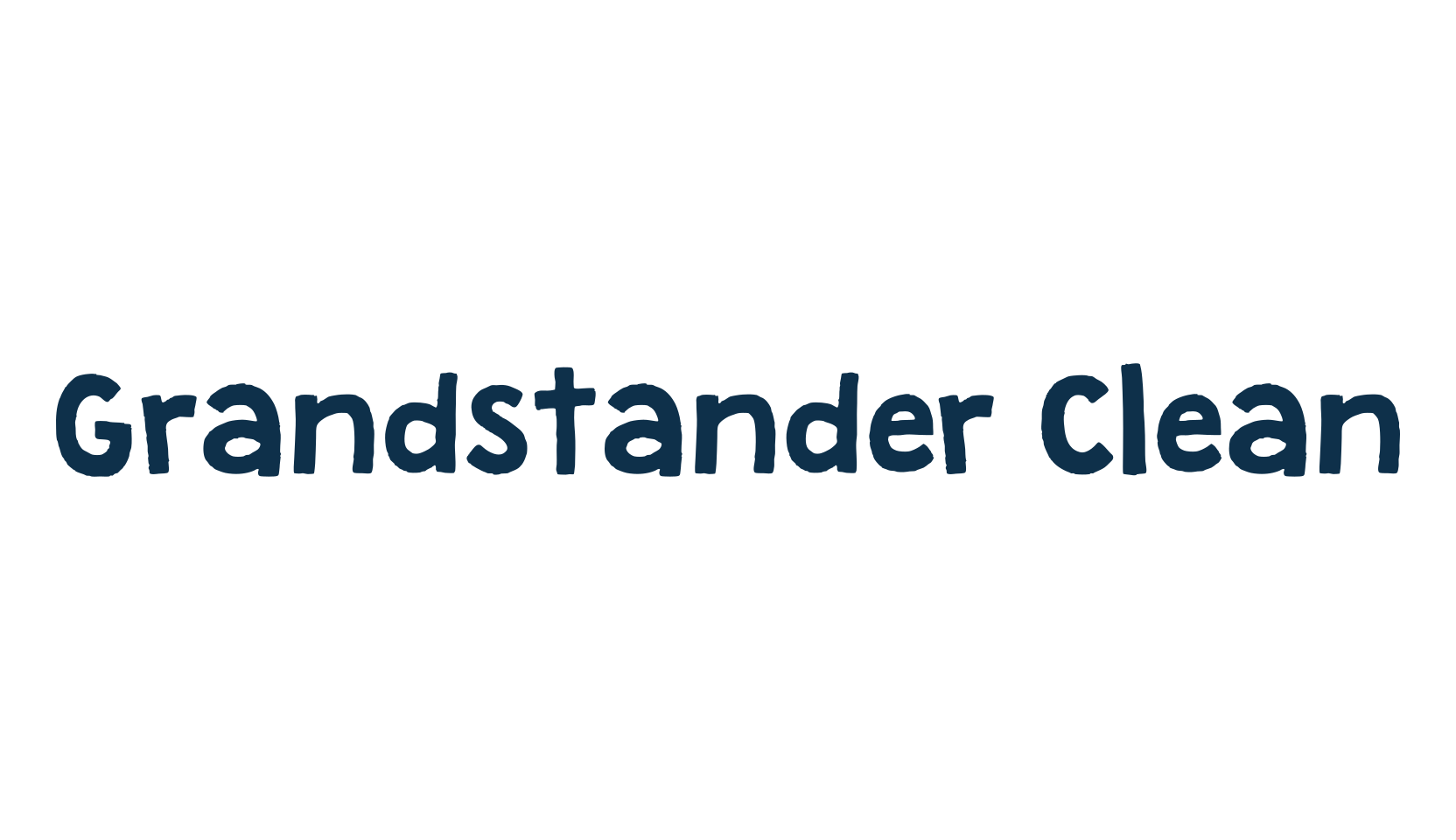 Grandstander Clean, fancy cartoon decorative font preview