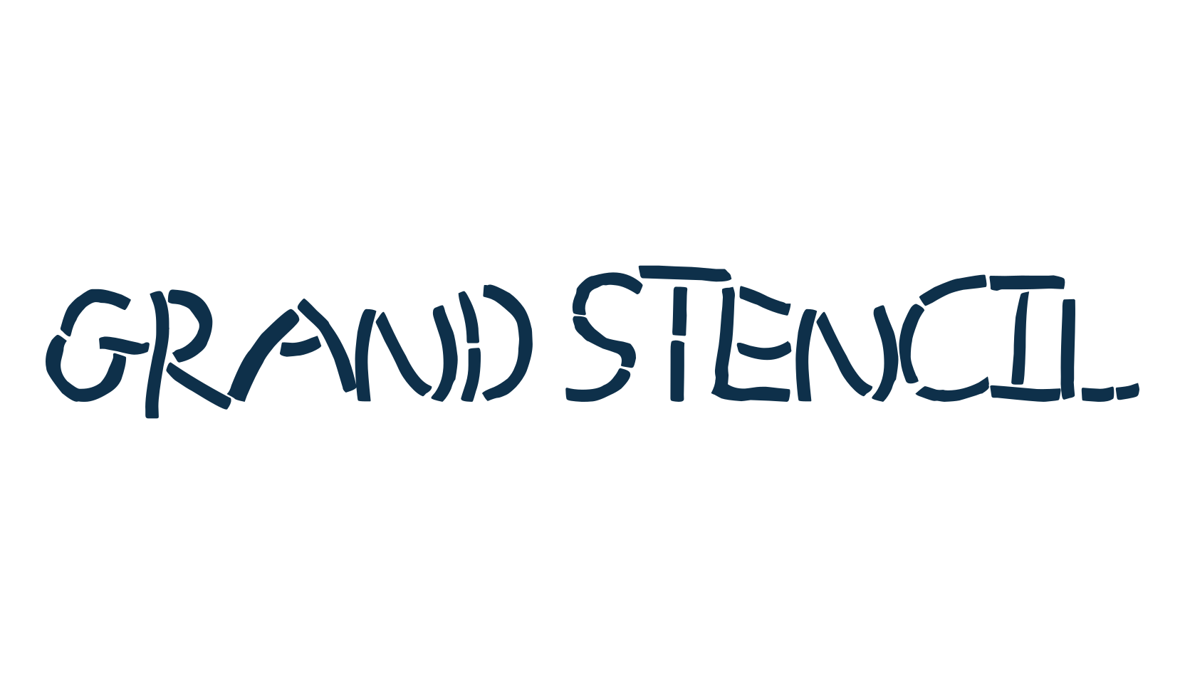Grand Stencil, stencil, army font preview