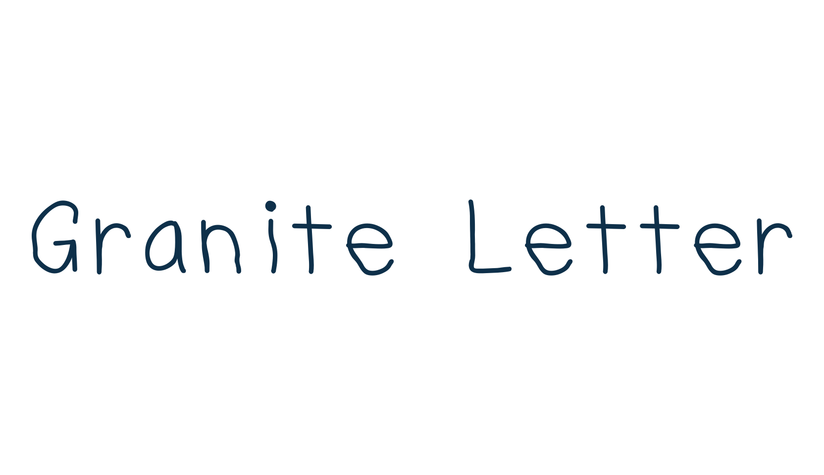 Granite Letter, script handwritten fancy decorative calligraphy font preview