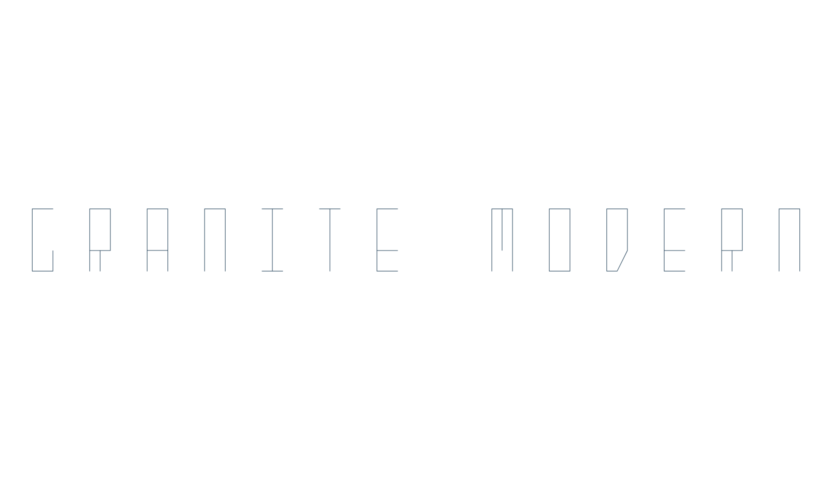 Granite Modern, square font preview