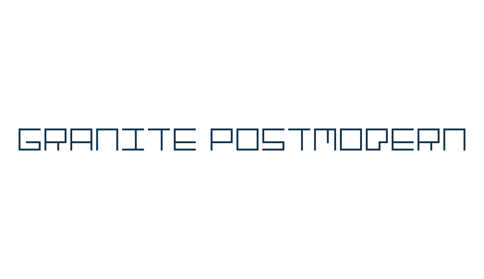 Granite Postmodern, square font preview